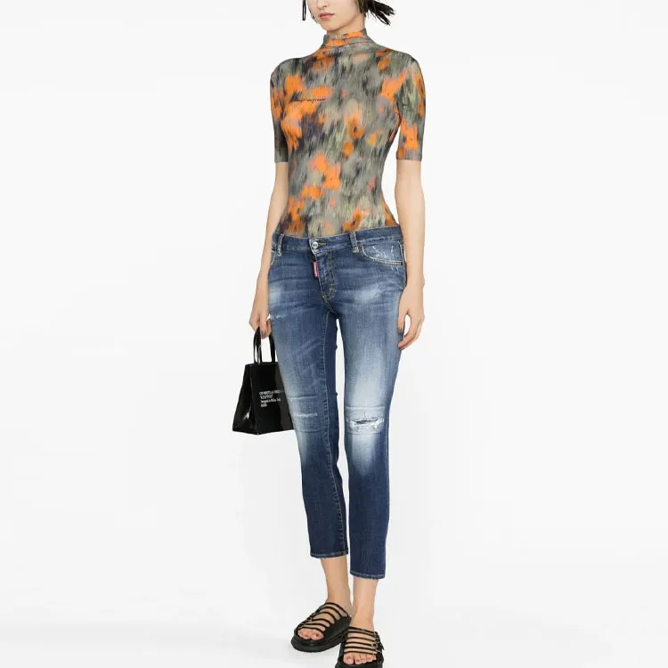 DSQUARED 2 Low rise Skinny leg Cropped Jeans-1