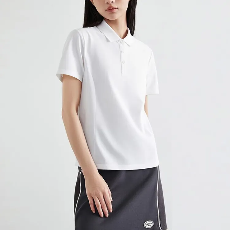 ANTA Variety Training Collection Polo Shirts Women's Snowflake White-1