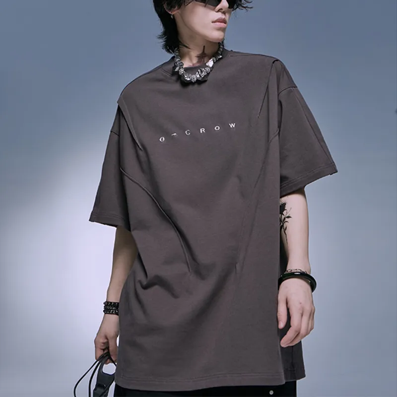 0-CROWORLD T-Shirts Men Gray-1