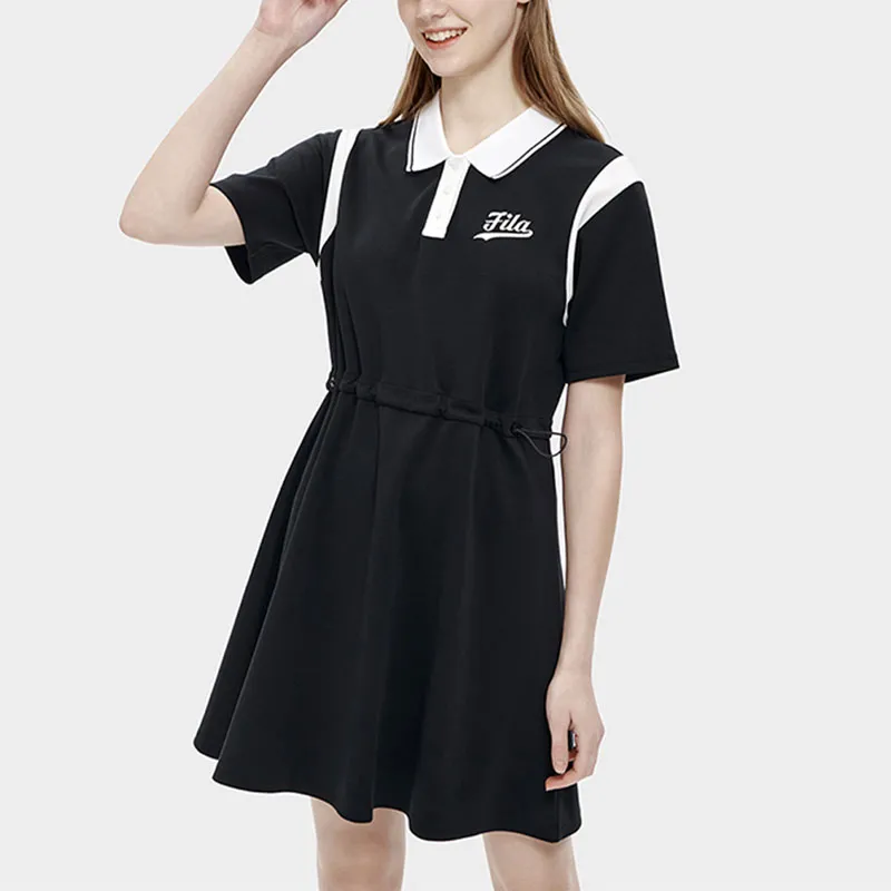FILA FUSION Short Sleeved Dresses Women's Pitch Black-2