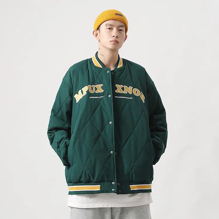 MPUX Baseball Collar Loose Fit Puffer Jacket Unisex-9