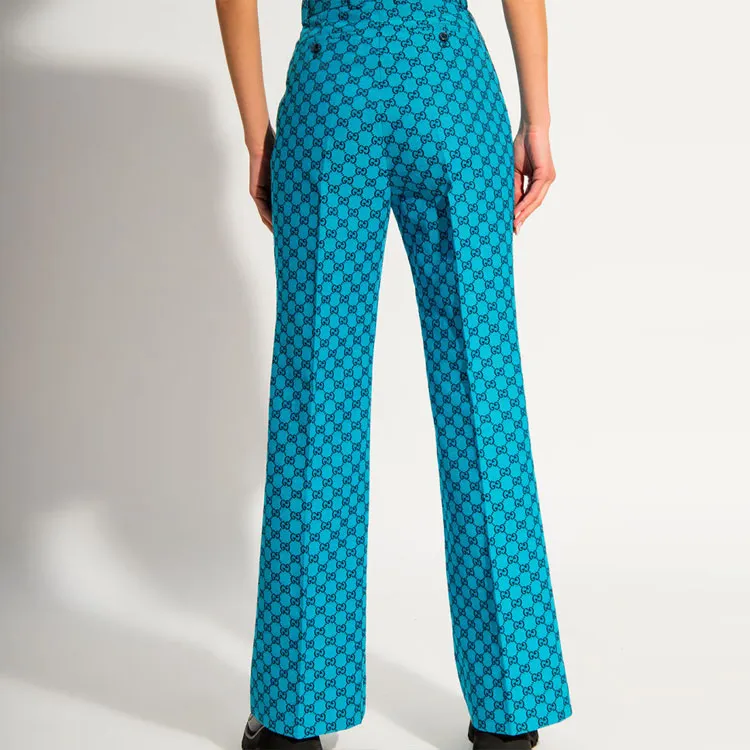 GUCCI Casual Pants Women's Blue-2