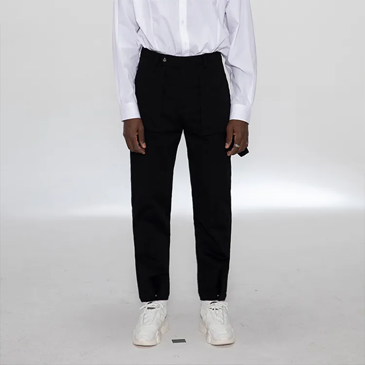 RICKYOUNG Casual Pants Unisex Black-2