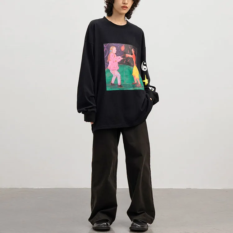 Crying Center Sweatshirts Unisex Black-4
