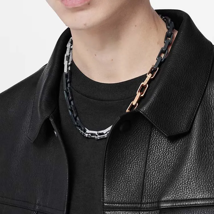 LOUIS VUITTON Stainless Steel Necklaces Men's-2