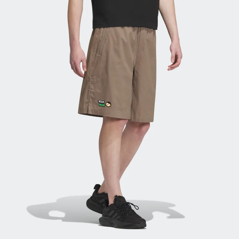 Adidas x SEEBIN SS23 Casual Shorts Men's Light Gray Brown-3