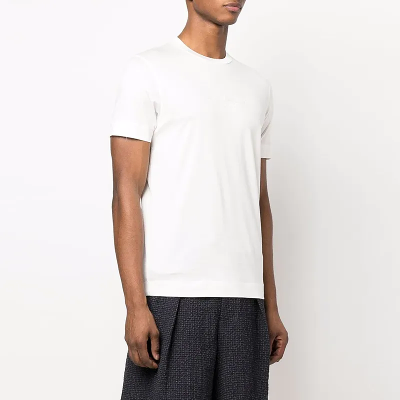 EMPORIO ARMANI T Shirts Men Vanilla White-3