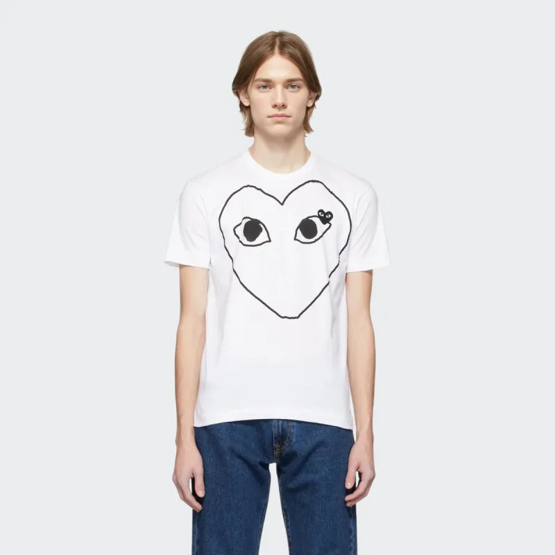 CDG Play T Shirts Men White POIZON