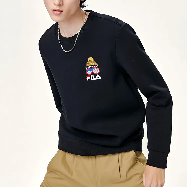 FILA Sweatshirts Men Jet Black-4