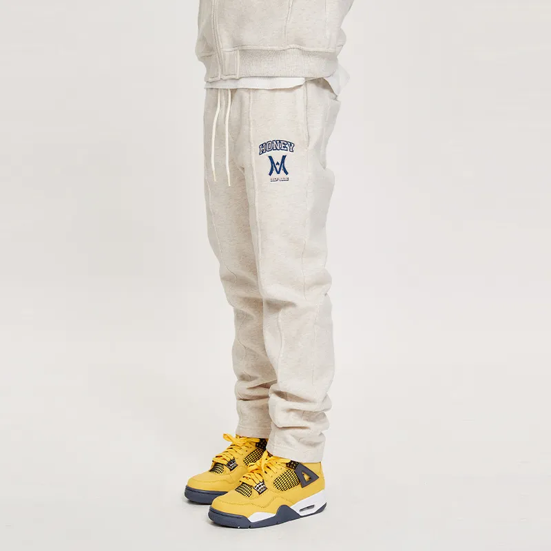 Moonwav X SENCE LA Knitted Sweatpants Unisex Mixed Heather Gray-3