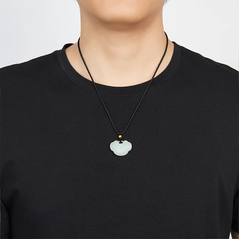 ZHOU LIU FU Hetian Jade Pendants Green Jade Unisex-4