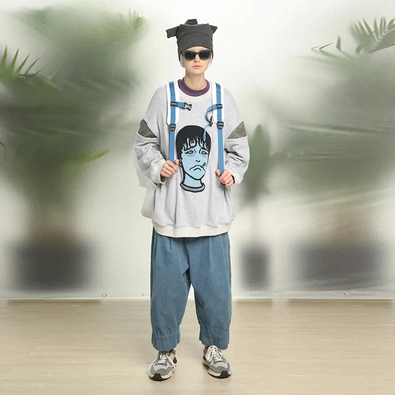 UNVESNO Sweatshirt Unisex Light Gray-3