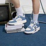 MLB Chunky Liner Mid Blue White