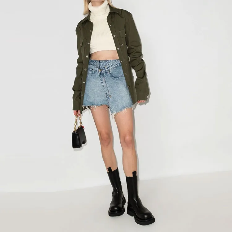 Ksubi Rap Asymmetric Denim Mini Skirt-3