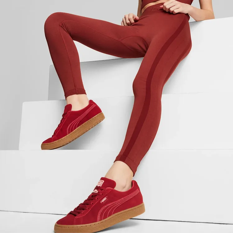 Vogue X PUMA Knitted Sweatpants Women's Red-3
