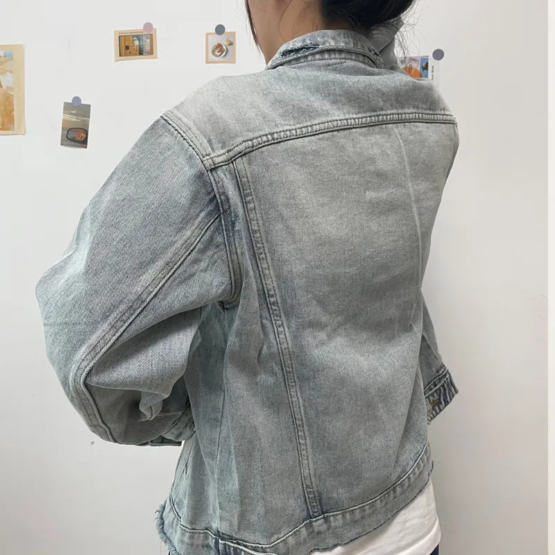 PP Denim Jackets Women's Blue-3
