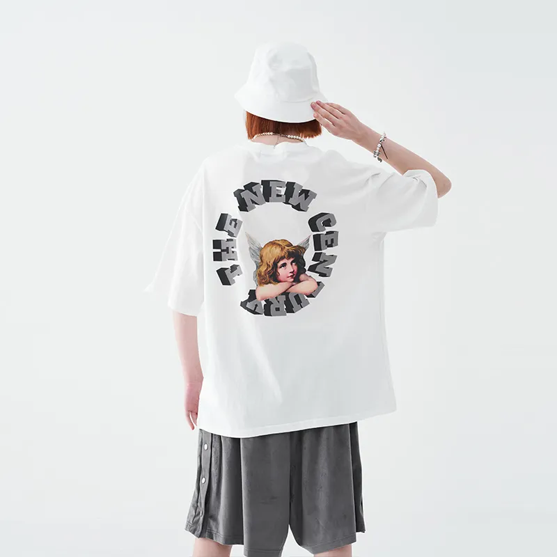 HARSH AND CRUEL Crew Neck Loose Fit Straight Short Sleeved T Shirt Unisex-7