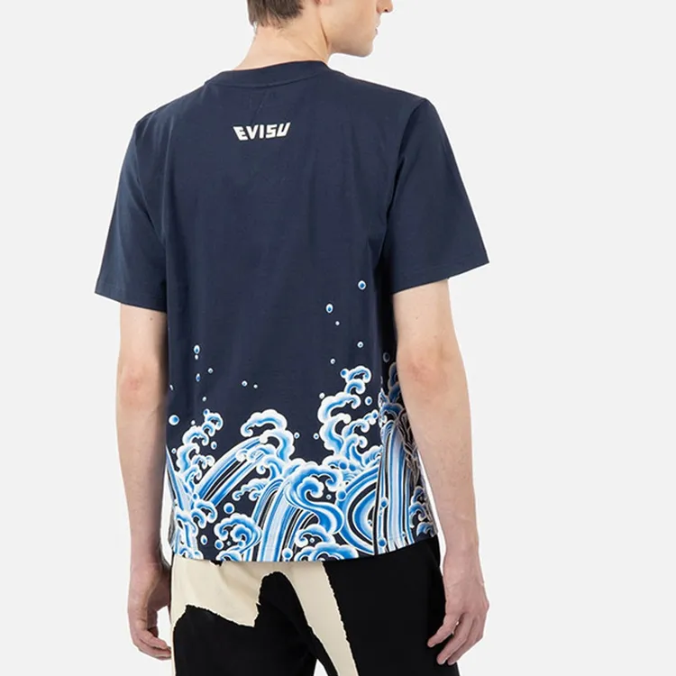 EVISU T Shirts Men Dark Blue-5
