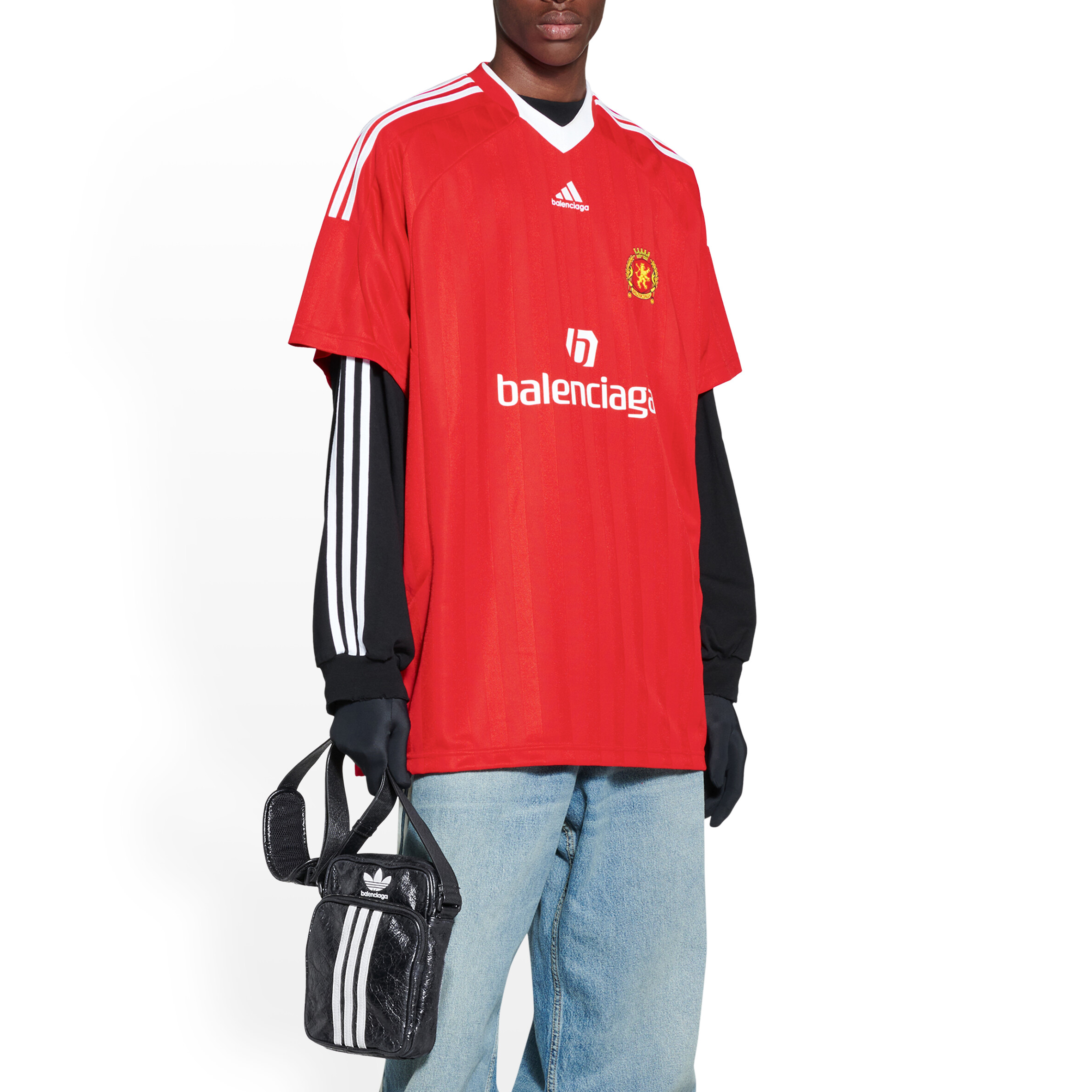 Balenciaga X Adidas Small Crossbody Messenger Bag Black