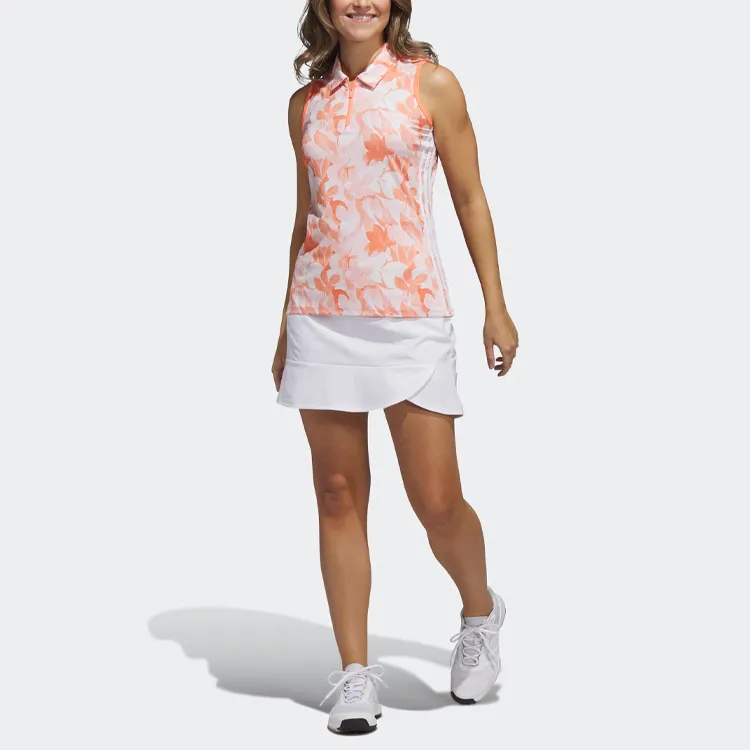 Adidas Polo Shirts Women's Fusion Coral Pink-5