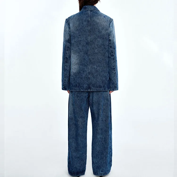 ADER ERROR ADER ERROR Through Editism Series Denim Jackets Women's Denim Blue-3