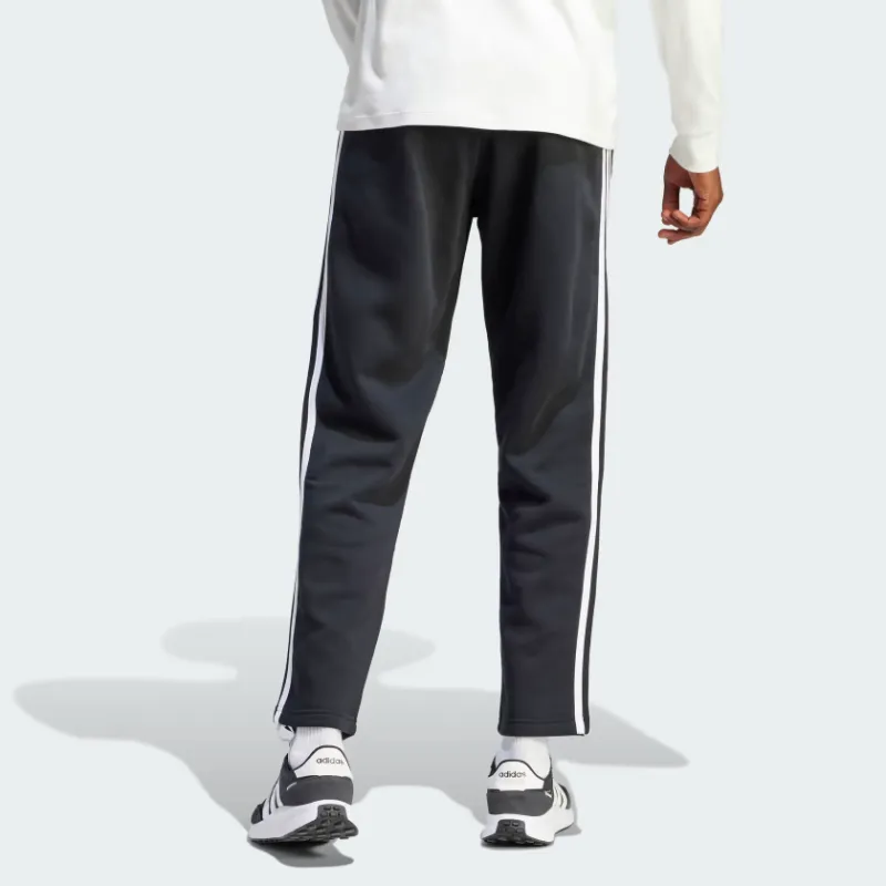 Adidas Essentials 3 Stripes Open Hem Fleece Pants-3