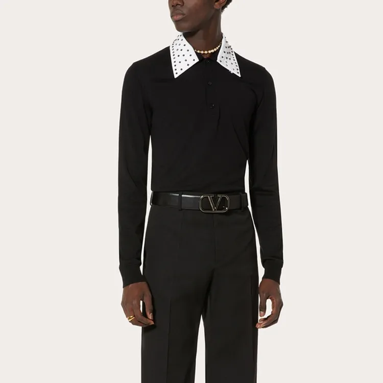 Valentino Polo Shirts Men Black-2