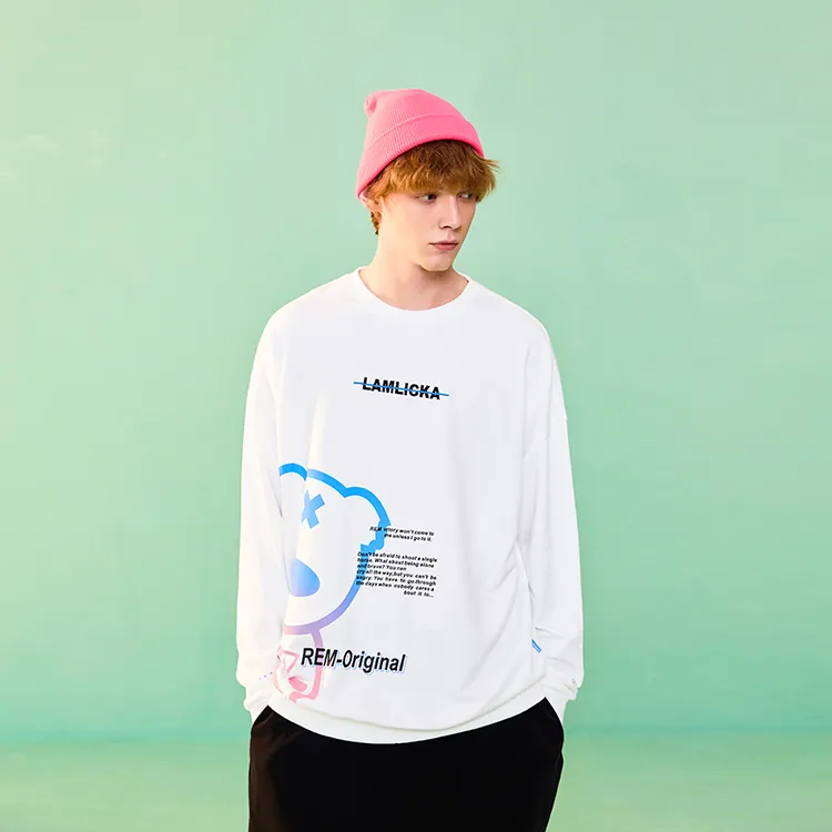 LAMLICKA Crew Neck Loose Fit Regular Sweatshirt Unisex-8