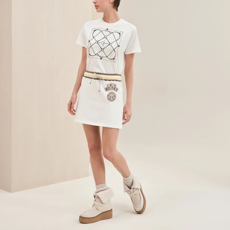 HERMES FW23 Casual Short Skirts Women's White-2