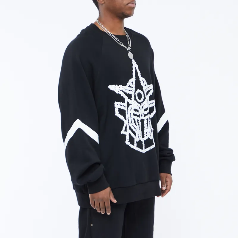 FANBIOU FW21 Crew Neck Loose Fit Sweatshirt Unisex Black-5