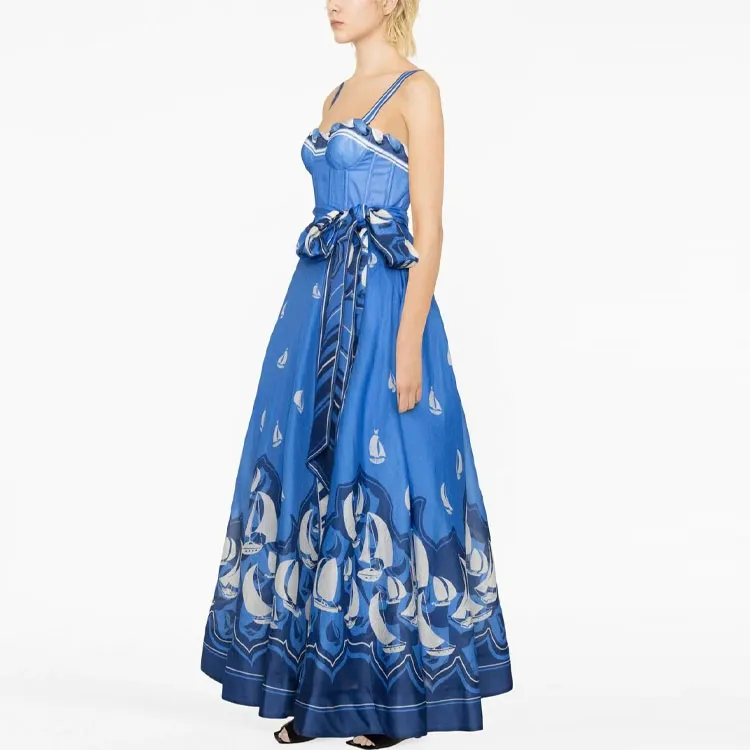 Zimmermann SS23 Sleeveless Dress Women's Blue-3