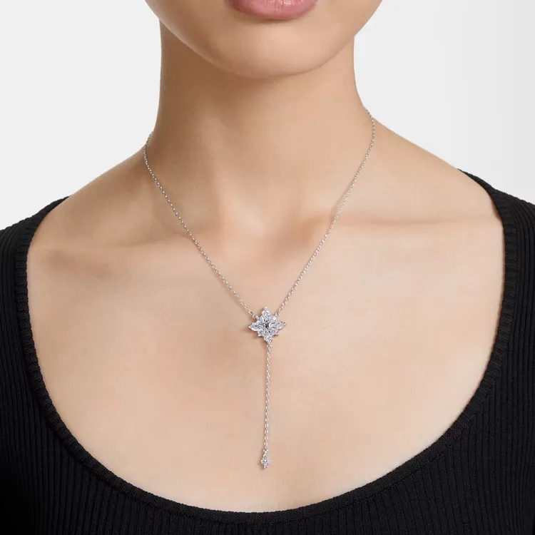 Swarovski Stella Necklaces Women's Silver-3