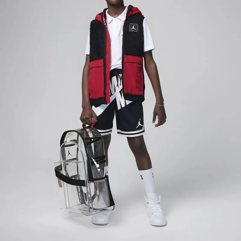 Jordan Polyurethane Patrol Bag Backpack Backpack Regular Men's Transparent/Black-4