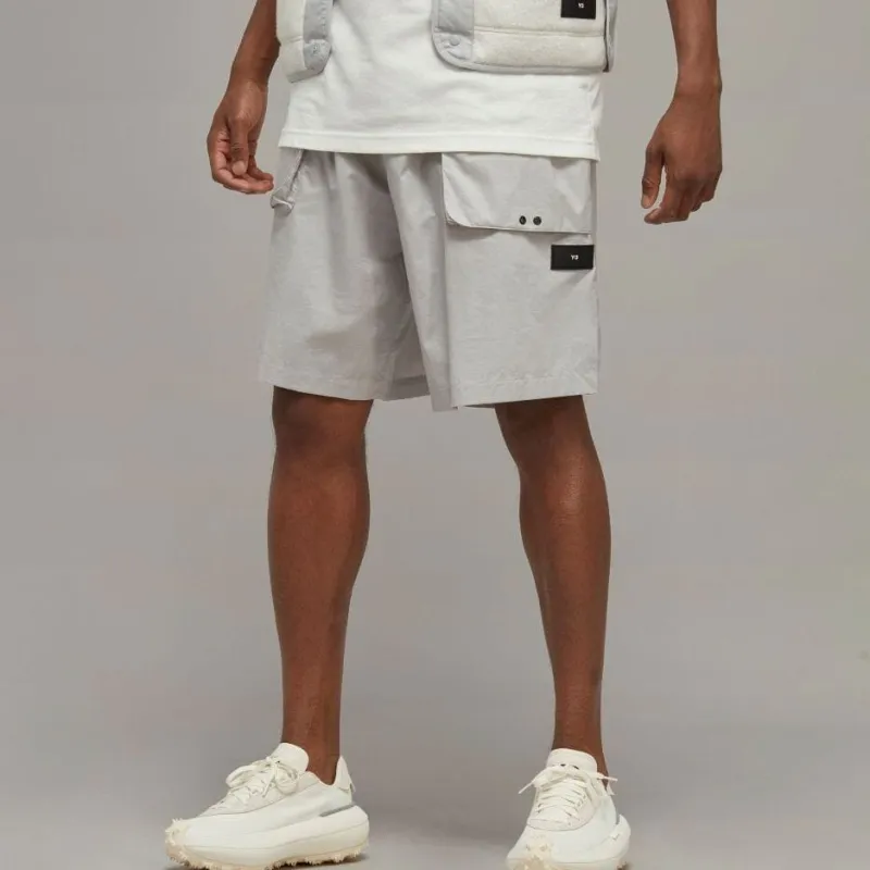 Y 3 Casual Shorts Men Silver-2