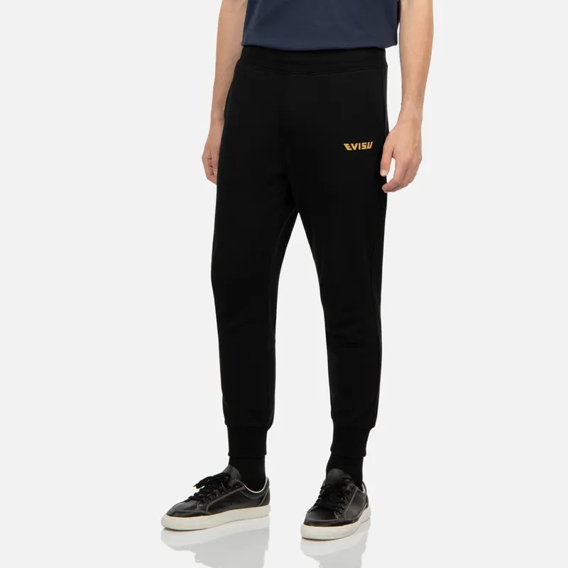 EVISU Knitted Sweatpants Men's Black-2