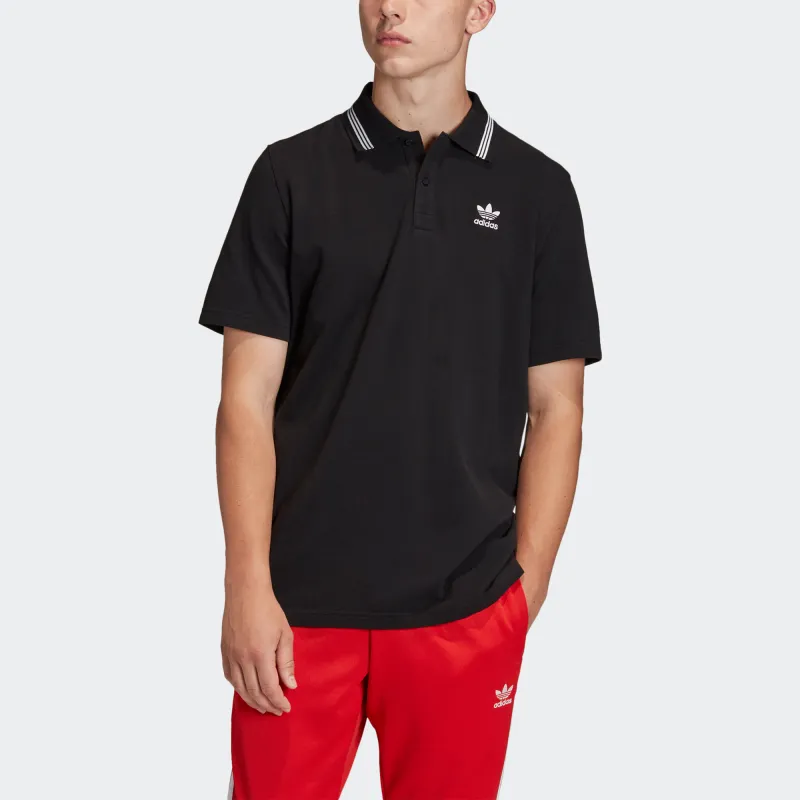 Adidas Originals Trefoil Polo Shirts Men Black-2
