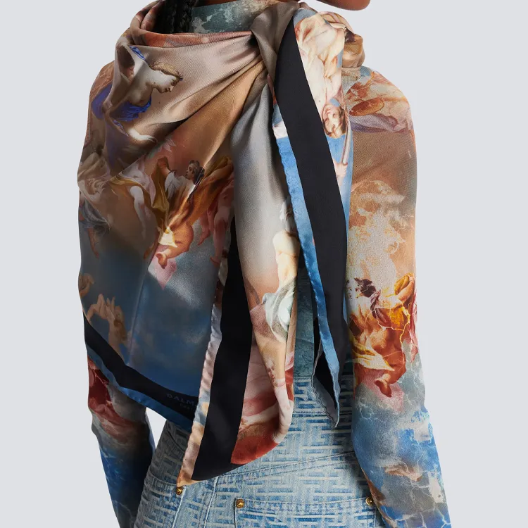 BALMAIN Silk Scarf Women's Multicolor-2