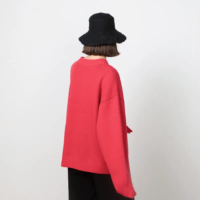 Cubic Sweaters Women's Red-2