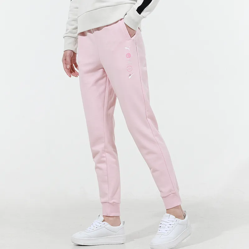 PUMA Knitted Sports Pants Women's Pink-4