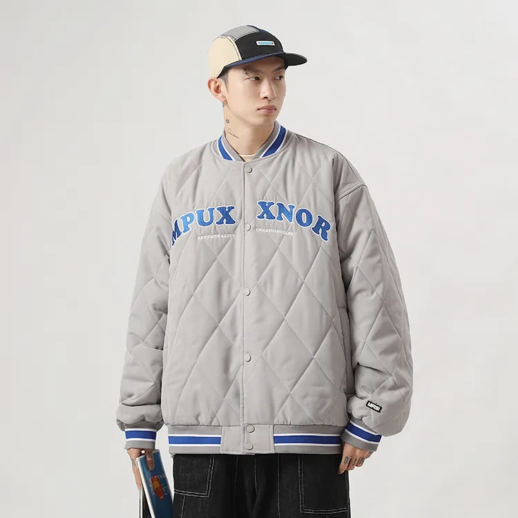 MPUX Baseball Collar Loose Fit Puffer Jacket Unisex-13