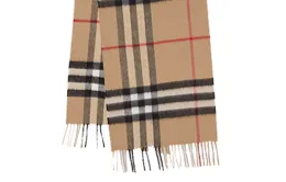 Burberry The Classic Check Cashmere Scarf Brown Female-1