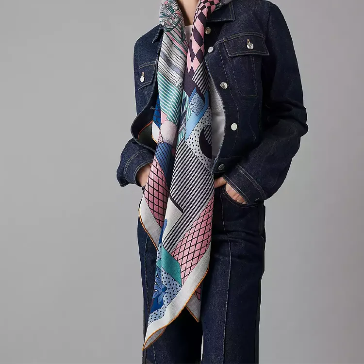 HERMES New Grand Theater Shawls Women's Multicolor-1