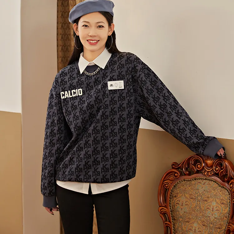 Kappa Crew Neck Sweatshirt Fall And Winter Unisex-2