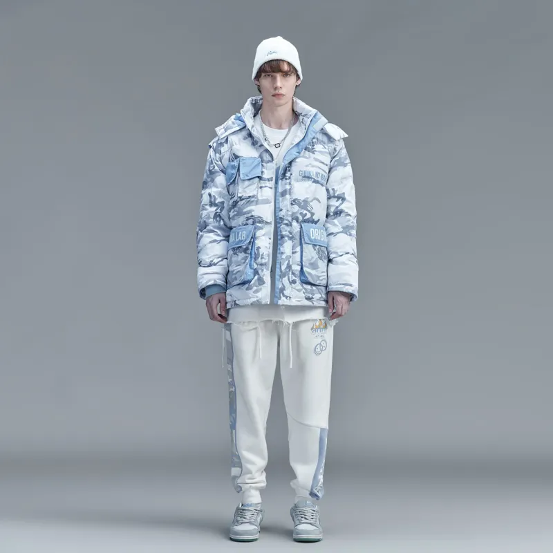 Guuka Down Jacket Coat Unisex Light Gray-2