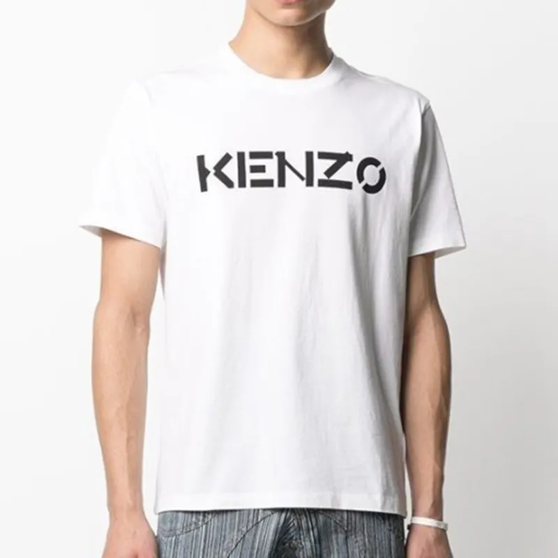 KENZO Letter Logo T Shirts Men White-2