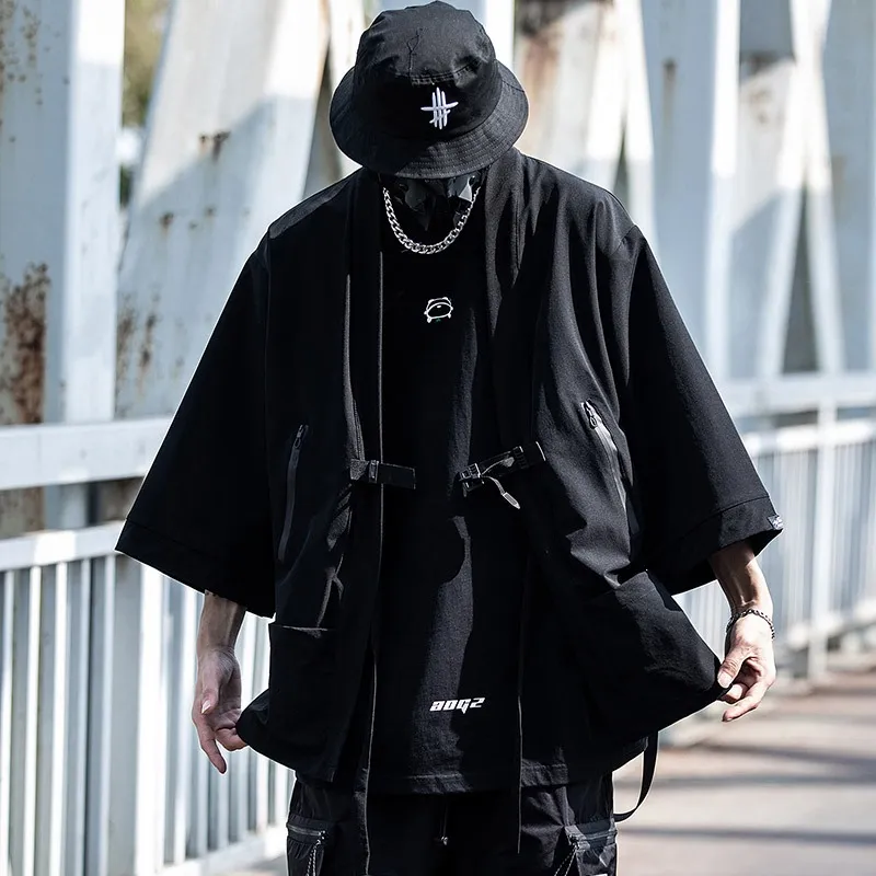 AOGZ 3/4 Sleeved Shirt Unisex Black-2