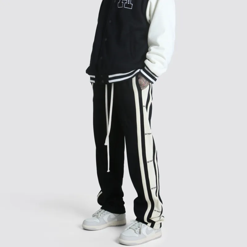 A Chock Knitted Sweatpants Unisex Black-2