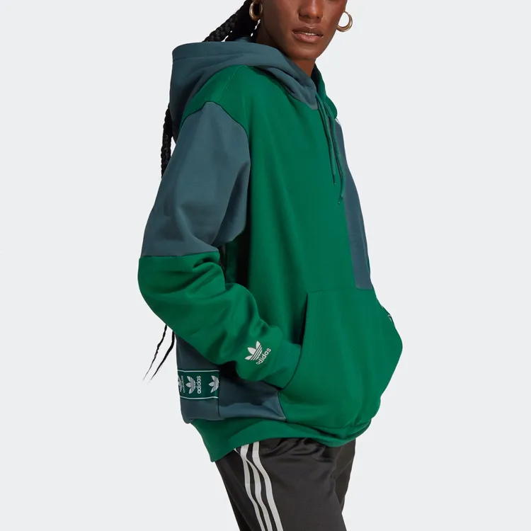 Adidas Originals ADC PATCHWORK HOODIE Sweatshirts Unisex Mineral Green-4