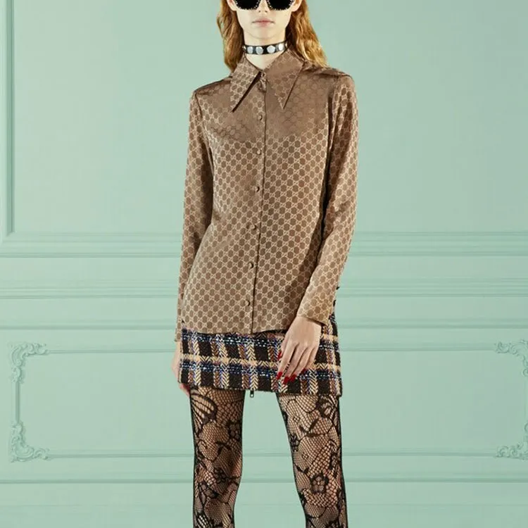 GUCCI Gg Silk crepe Shirt-3
