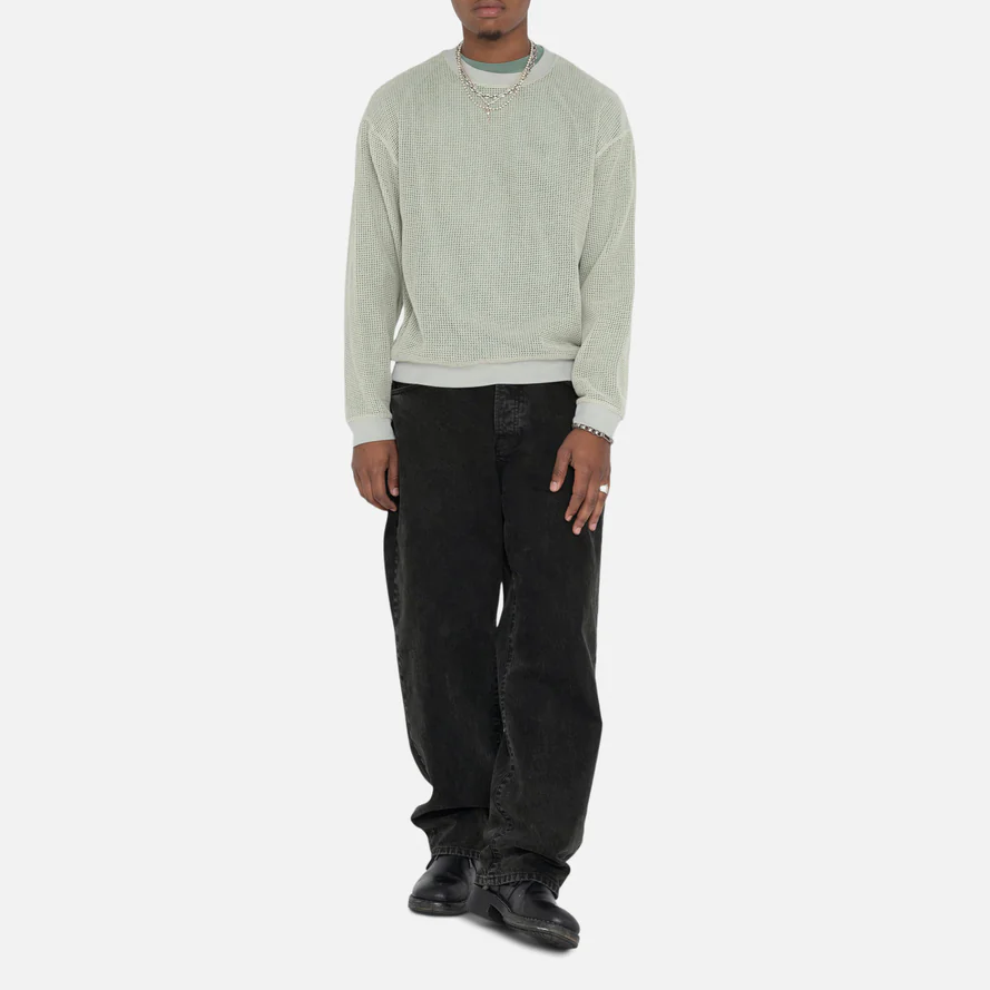 Stussy Cotton Mesh Long-Sleeve Crew Top - POIZON